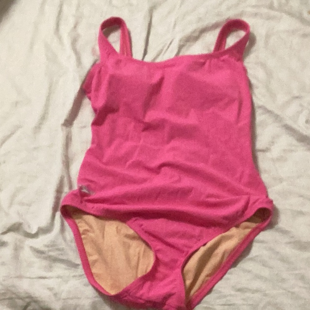 Speedo Hot Pink One Piece Swim Suit Resort Wear Bathing Suit Size 8